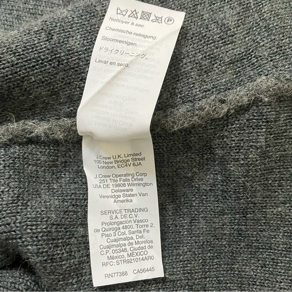 J Crew Collection Alpaca Wool Double Breasted Collarless Sweater Coat Cardigan
